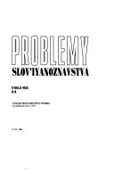 Problemy slovʹi︠a︡noznavstva