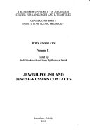 Jewish-Polish and Jewish-Russian Contacts