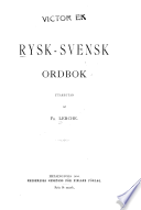 Rysk-svensk ordbok