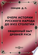 Очерк истории русского народа до XVII столетия. Общинный быт древней Руси