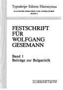 Festschrift für Wolfgang Gesemann