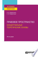 Правовое пространство: концептуальные теоретические основы. Монография