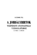 A jobbágybirtok történeti-statisztikai vizsgálatához, 1786-1853