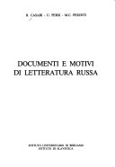 Documenti e motivi di letteratura russa