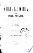Сирія и Палестина подъ турецкимъ правительствомъ въ историческомъ и политическомъ отношеніяхъ