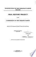 Investigation of the Ukrainian famine, 1932-1933