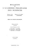 Bulletin de L'Académie Polonaise Des Sciences