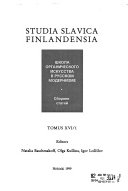 Studia Slavica Finlandensia