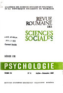 Revue roumaine des sciences sociales