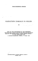 Radiation Damage in Solids: Radiation damage in solids