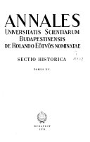 Annales Universitatis Scientiarum Budapestinensis de Rolando Eötvös nominatae